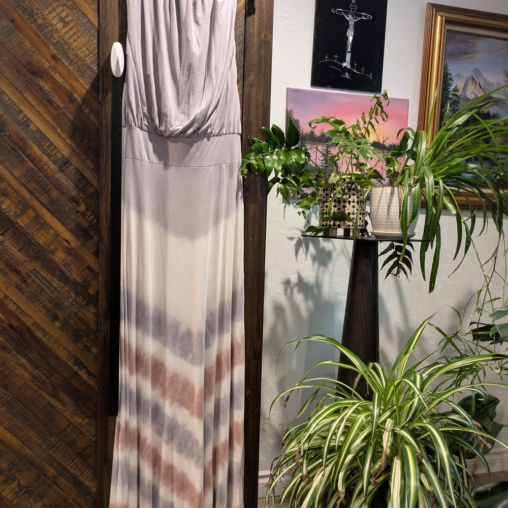 S-Twelve Pastel Tie-Dye Maxi Dress